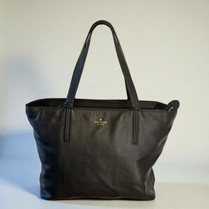 Kate Spade New York Black Byrdie Sawyer Pebbled Leather Tote Shoulder Bag Purse